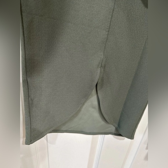 Isaac Mizrahi 2X Petite Pebble Knit Overlapping Wide Leg Pant Deep Olive NWD - Picture 4 of 10